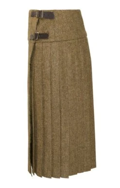 Ladies Long Tweed Kilt -Denim Dreams Store TQ11345MOORLANDBCORN 1