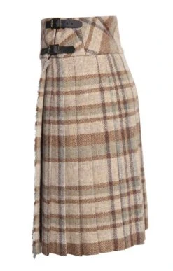 Ladies Harris Tweed Kilt -Denim Dreams Store TQ11346MOSSEDIRIS 2