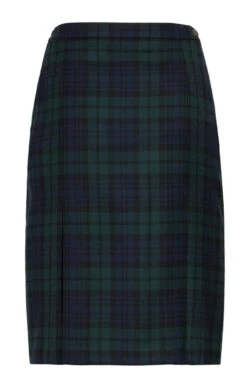 Plaid Invert Pleat Skirt -Denim Dreams Store TQ11385BLACKWATCH 2