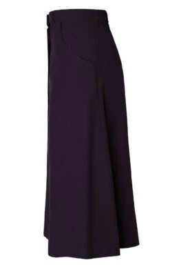 Ladies Moleskin Long Skirt -Denim Dreams Store TQ12016AUBERGINE 1