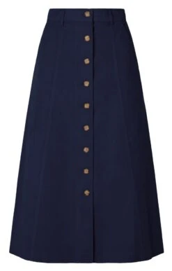 Ladies Moleskin Long Skirt -Denim Dreams Store TQ12016NAVY 1