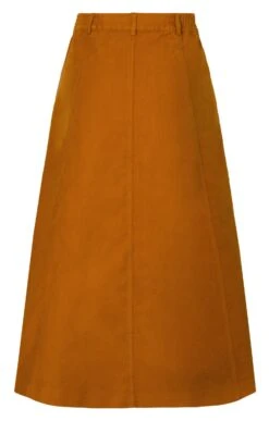 Ladies Moleskin Long Skirt -Denim Dreams Store TQ12016OCHRE 2