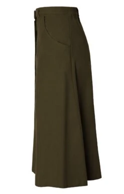 Ladies Moleskin Long Skirt -Denim Dreams Store TQ12016OLIVE 2