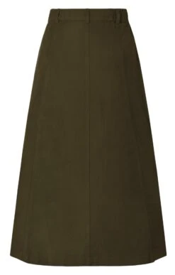 Ladies Moleskin Long Skirt -Denim Dreams Store TQ12016OLIVE 3