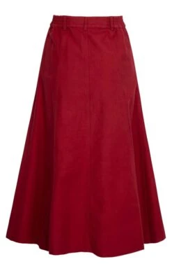 Ladies Moleskin Long Skirt -Denim Dreams Store TQ12016RED 2