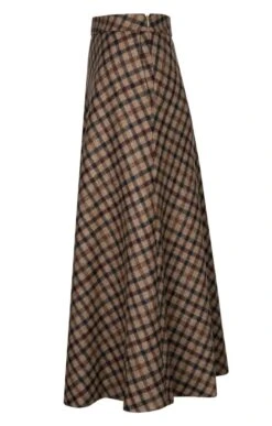 Ladies Tweed Swing Skirt -Denim Dreams Store TQ12150BROWNWHEATGC 1