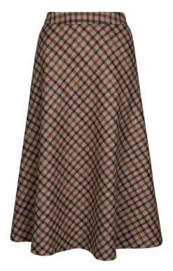 Ladies Tweed Swing Skirt -Denim Dreams Store TQ12150BROWNWHEATGC 2