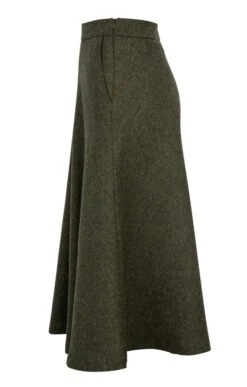 Ladies Tweed Swing Skirt -Denim Dreams Store TQ12150FORESTGRNHB 1