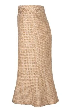 Midi Fluted Bouclé Skirt 8 Midi Fluted Bouclé Skirt -Denim Dreams Store TQ12180PEARLSHIMMER 2