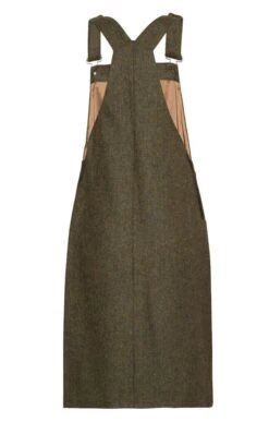 Ladies Tweed Pinafore Dress -Denim Dreams Store TQ12302FORESTGREENHB 1