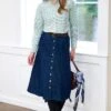 Long Denim Skirt -Denim Dreams Store TQ15100DENIM