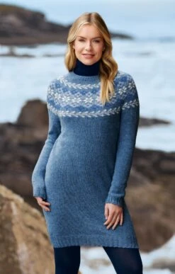 Ladies Shetland Laurel Dress -Denim Dreams Store TQ21301SAPPHIRE 1