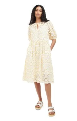 Ladies Barbour Edis Dress -Denim Dreams Store TQ22029WHITESUNRISEYLW 1