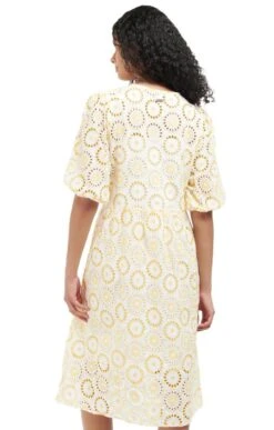 Ladies Barbour Edis Dress -Denim Dreams Store TQ22029WHITESUNRISEYLW 2