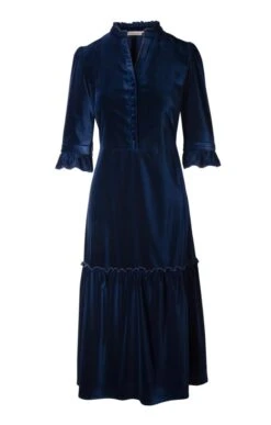 Ladies Victorian Dress -Denim Dreams Store TQ22041NAVYVELVET 1