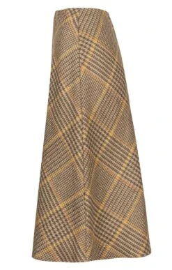 Ladies Wool Swing Skirt -Denim Dreams Store TQ22063GREENOCHREDT 1