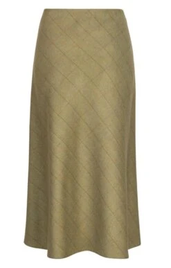 Ladies Wool Swing Skirt -Denim Dreams Store TQ22063WINDOWPANE 2