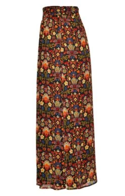 Ladies Chiffon Floaty Skirt -Denim Dreams Store TQ22148BLACKTHORNBLOOM 2