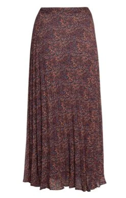 Ladies Accordion Pleat Skirt -Denim Dreams Store TQ22149CHESTNUTLAUREL 3