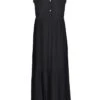 Ladies Long Button Front Dress -Denim Dreams Store TQ22406BLACK