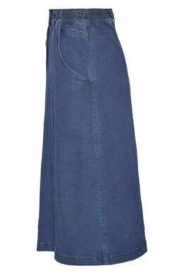 Ladies Denim Button Skirt -Denim Dreams Store TQ23008INDIGO 2