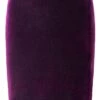 Ladies Velvet Mini Skirt -Denim Dreams Store TQ23096AUBERGINE