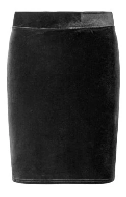 Ladies Velvet Mini Skirt -Denim Dreams Store TQ23096BLACK 2