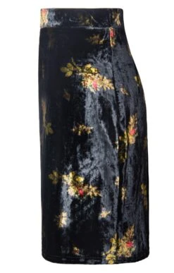 Ladies Velvet Mini Skirt -Denim Dreams Store TQ23096RAVENCHERRY 1