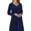 Ladies Adini Monika Velvet Dress 1 Ladies Adini Monika Velvet Dress -Denim Dreams Store TQ23225SAPPHIRE