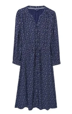 Ladies Crew Clothing Matilda Tiewaist Dress -Denim Dreams Store TQ23260ASHERBLUE 2