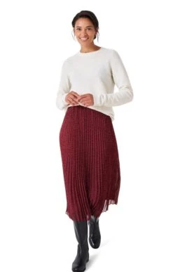 Ladies Crew Clothing Pleated Skirt