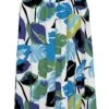 Ladies Erfo Leaf Print Skirt -Denim Dreams Store TQ23300BLUEMIX