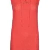 Ladies Linen Tie Front Dress -Denim Dreams Store TQ23317RED