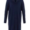 Ladies Marble Knitted Roll Neck Dress -Denim Dreams Store TQ23508NAVY
