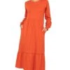 Ladies Lily & Me Leafield Dress 1 Ladies Lily & Me Leafield Dress -Denim Dreams Store TQ23609ORANGE