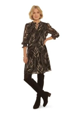 Ladies Pomodoro Spot Leaf Short Dress