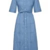Ladies Pomodoro Dobby Tiered Dress -Denim Dreams Store TQ23913CHAMBRAY