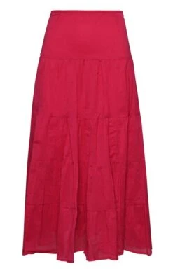 Ladies Pomodoro Tiered Skirt -Denim Dreams Store TQ23920BRIGHTPINK 2