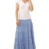 Ladies Pomodoro Tiered Skirt -Denim Dreams Store TQ23920PACIFIC