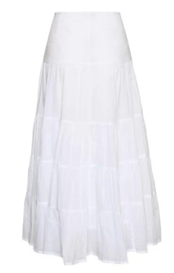 Ladies Pomodoro Tiered Skirt -Denim Dreams Store TQ23920WHITE 2