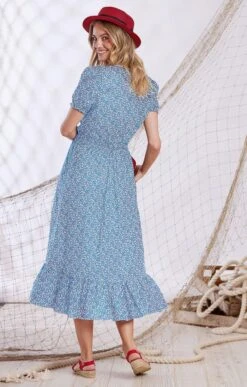 Ladies Vintage Dress<br>Made With Liberty Fabric -Denim Dreams Store TQ24314SKYBREEZE 1