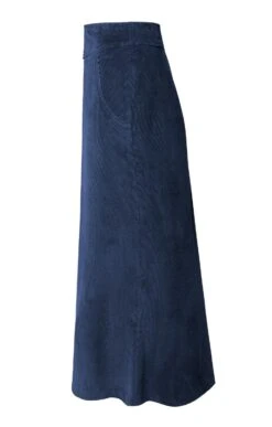 Ladies Long Cord Skirt -Denim Dreams Store TQ50020BLUE 2