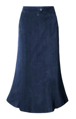 Ladies Long Cord Skirt -Denim Dreams Store TQ50020BLUE 3