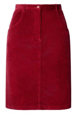 Ladies Short Cord Skirt -Denim Dreams Store TQ50025GARNET 1