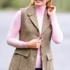 Ladies Harris Tweed Betty Gilet -Denim Dreams Store TR00775BEIGEPINK