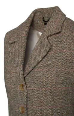Ladies Harris Tweed Betty Gilet -Denim Dreams Store TR00775BEIGEPINK 4