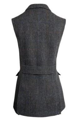 Ladies Harris Tweed Betty Gilet -Denim Dreams Store TR00775DENIMHB 1