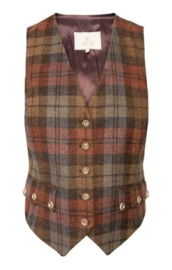 Ladies Tweed Highland Waistcoat -Denim Dreams Store TR12305WEATHEREDBOTHY 1