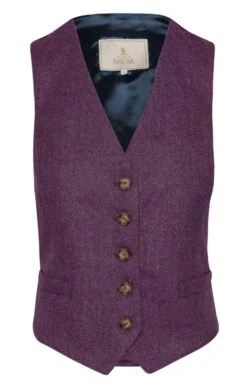 Ladies Tweed Dress Waistcoat -Denim Dreams Store TR40211MULBERRYHB 1