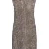 Ladies Long Hooded Boucle Waistcoat -Denim Dreams Store TS00319TAUPE
